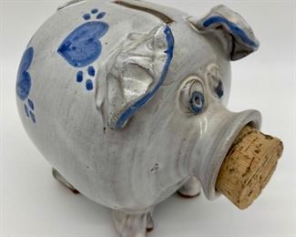 1992 N Owens pottery piggy