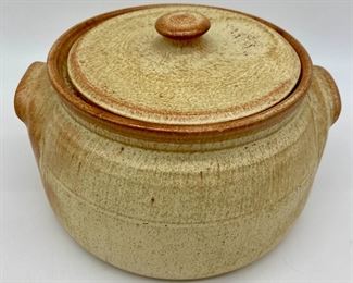 Owens Pottery Seagrove NC casserole dish with lid