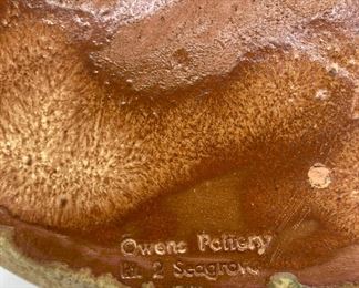 Owens Pottery Seagrove NC casserole dish with lid