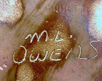 ML Owens pottery pie plate