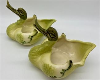 Vintage Hull #80 swan planters