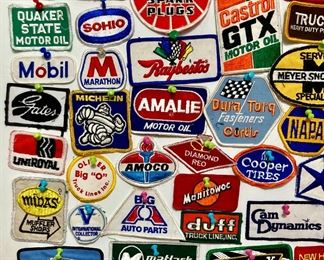 Vintage auto racing and law enforcement patches