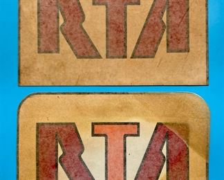 Vintage auto stickers and decals