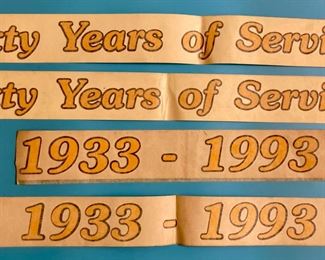 Vintage auto stickers and decals