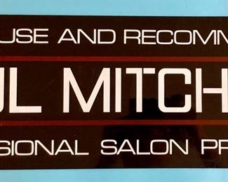Vintage Paul Mitchell plastic salon sign