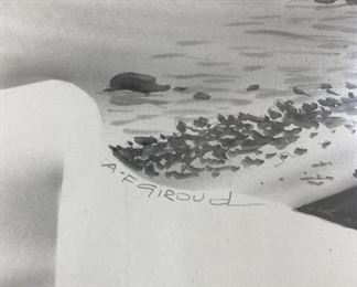 Framed AF Giroud salon art