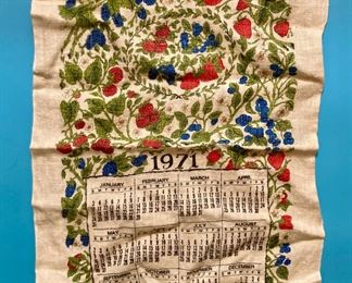 Vintage cloth wall calendars