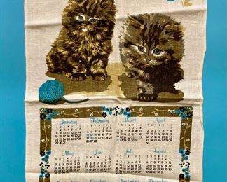 Vintage cloth wall calendars