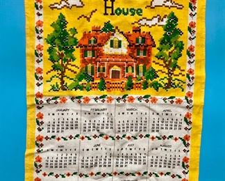 Vintage cloth wall calendars