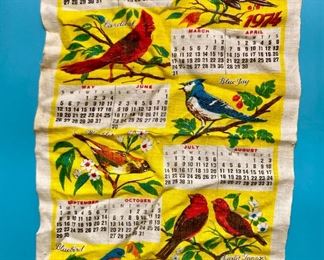 Vintage cloth wall calendars