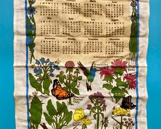 Vintage cloth wall calendars