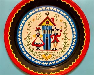 Pennsylvania Dutch metal tray