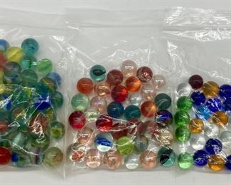 Vintage and modern marbles