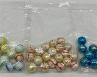 Vintage and modern marbles