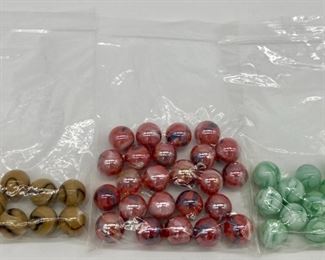 Vintage and modern marbles