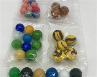 Vintage and modern marbles