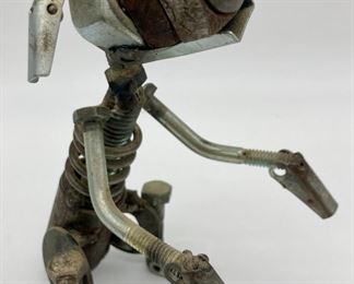 Vintage nuts and bolts dog sculpture