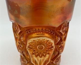 Vintage Imperial glass Marigold carnival tumbler