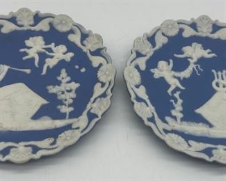 Vintage wedgewood style decorative wall plates