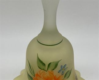 Vintage Westmoreland satin glass rose bell