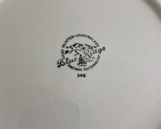 Assorted vintage Blue Ridge by Southern Potteries, Inc. plates