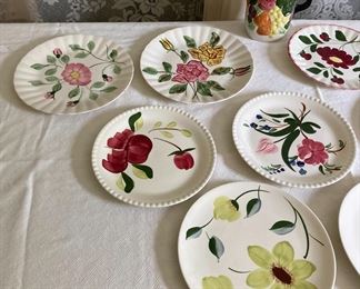 Assorted vintage Blue Ridge by Southern Potteries, Inc. plates