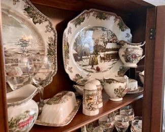 Vintage Johnson Brothers china "The Friendly Village" set