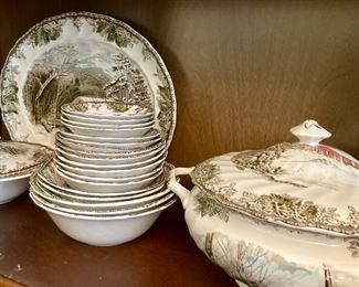 Vintage Johnson Brothers china "The Friendly Village" set