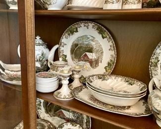 Vintage Johnson Brothers china "The Friendly Village" set