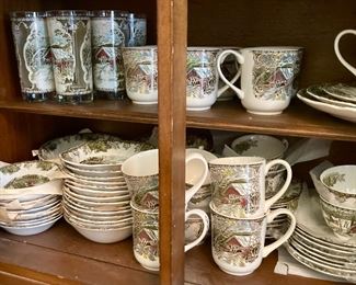 Vintage Johnson Brothers china "The Friendly Village" set