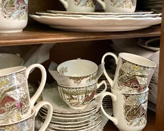 Vintage Johnson Brothers china "The Friendly Village" set