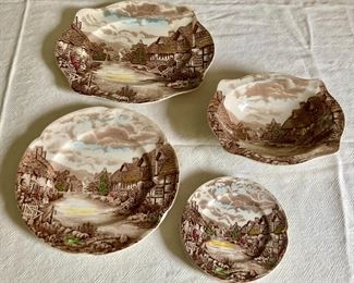 Vintage Johnson Brothers china "Olde English Countryside" set