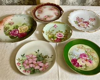 Assorted vintage European serving dishes