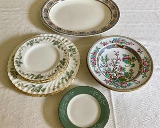 Assorted vintage European servingware