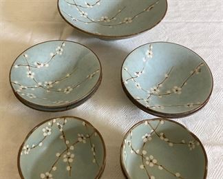 Vintage Kafuh Soshun "Cherry  Blossom" bowls