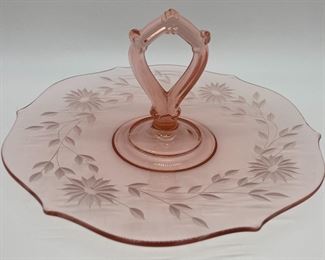 Vintage Lancaster "Jubilee" pink handled server