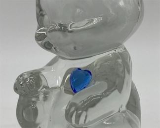 Vintage Fenton birthstone bear - September (sapphire)