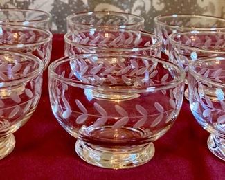 Vintage Anchor Hocking "Laurel" dessert bowls - set of 9