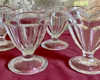 Vintage glass dessert cups