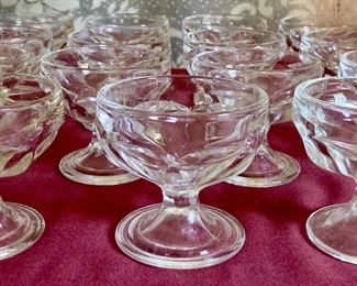 Vintage glass dessert cups