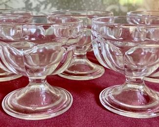 Vintage glass dessert cups