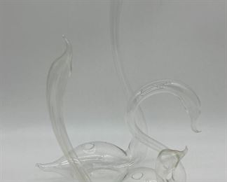 Vintage glass swan bud vases - set of three