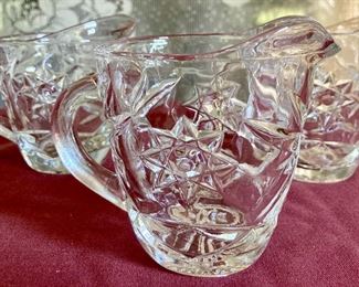 Assorted vintage press cut glass