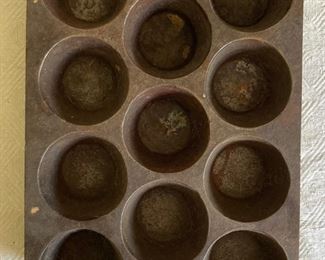 Vintage cast iron muffin pan