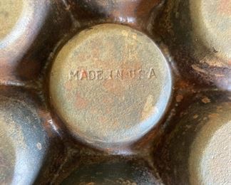 Vintage cast iron muffin pan