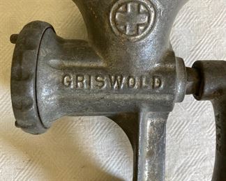 Vintage Griswold cast iron meat grinder