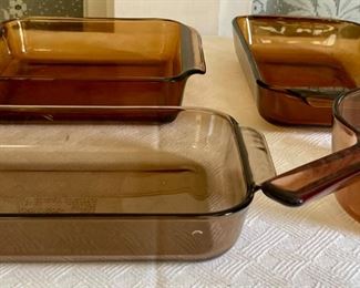 Anchor Hocking Fire King brown cookware