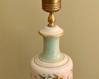 Vintage floral porcelain lamp