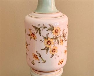 Vintage floral porcelain lamp