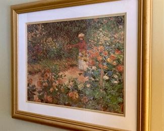 Garden at Giverny 1895 by Claude Monet framed print
